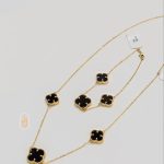 ✨ ست ونکلیف سنگ مشکی✨